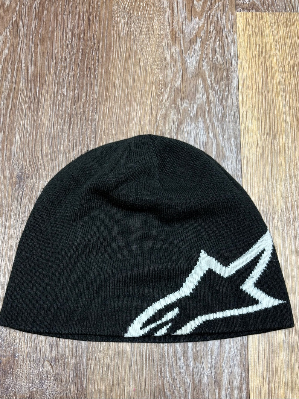 Alpinestars Black and White Knit Beanie
